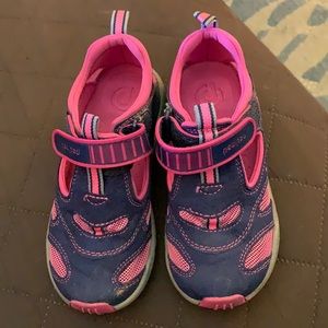 Pediped girls size 27 navy blue/pink